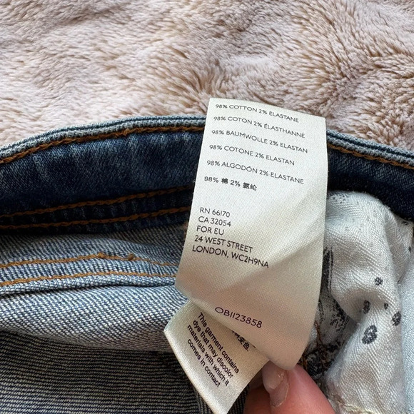 Anthropologie Light Blue patch work Denim Shorts - Picture 4 of 4